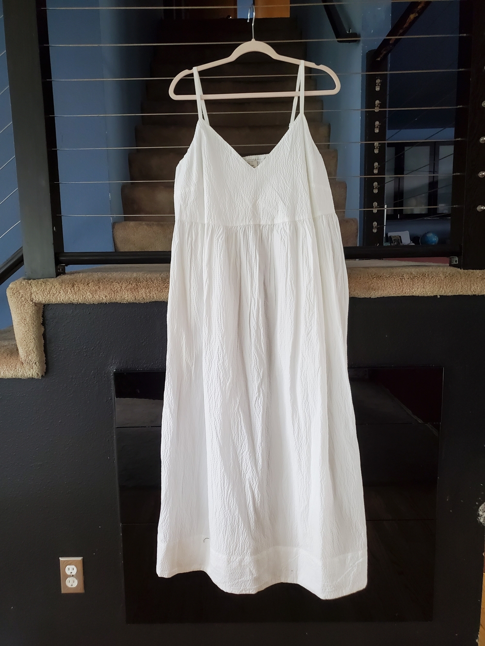 a new day White V-Neck Spaghetti-Strap Maxi Dress